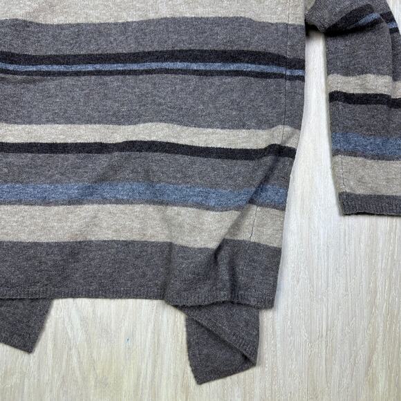 II Two Sisters Striped Waterfall Draped Lagenlook Open Cardigan Sweater Large - Picture 10 of 14